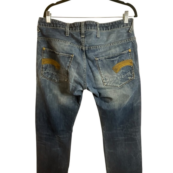 G- Star Raw Heller Men Low Straight Button Fly Jeans - Picture 11 of 13